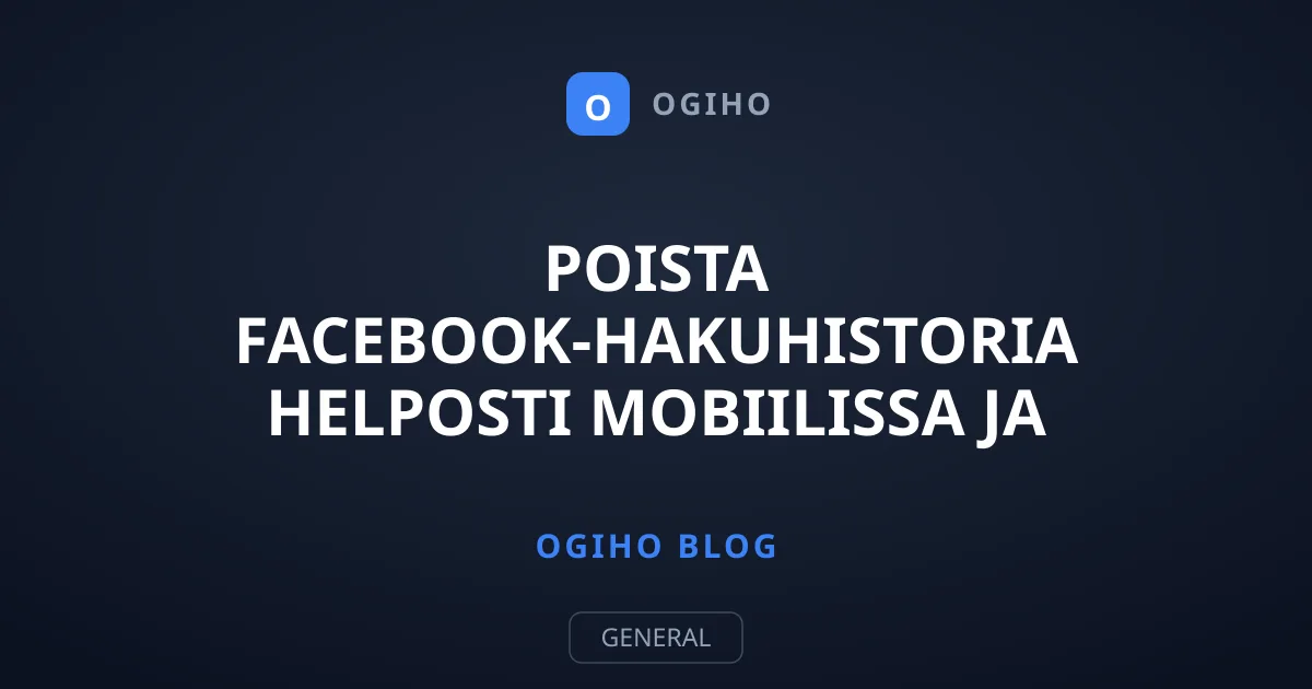 Poista Facebook-hakuhistoria helposti mobiilissa ja tietokoneella